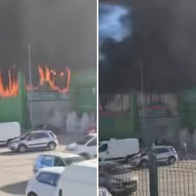 Snimka požara u Kaštel Sućurcu